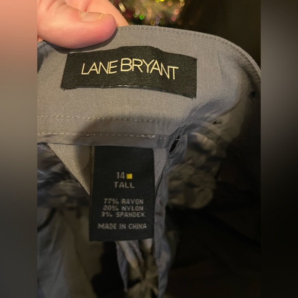 NWOT Lane Bryant 14 Tall Ladies Gray Wide Legged Dress Pants/Slacks - Picture 7 of 8